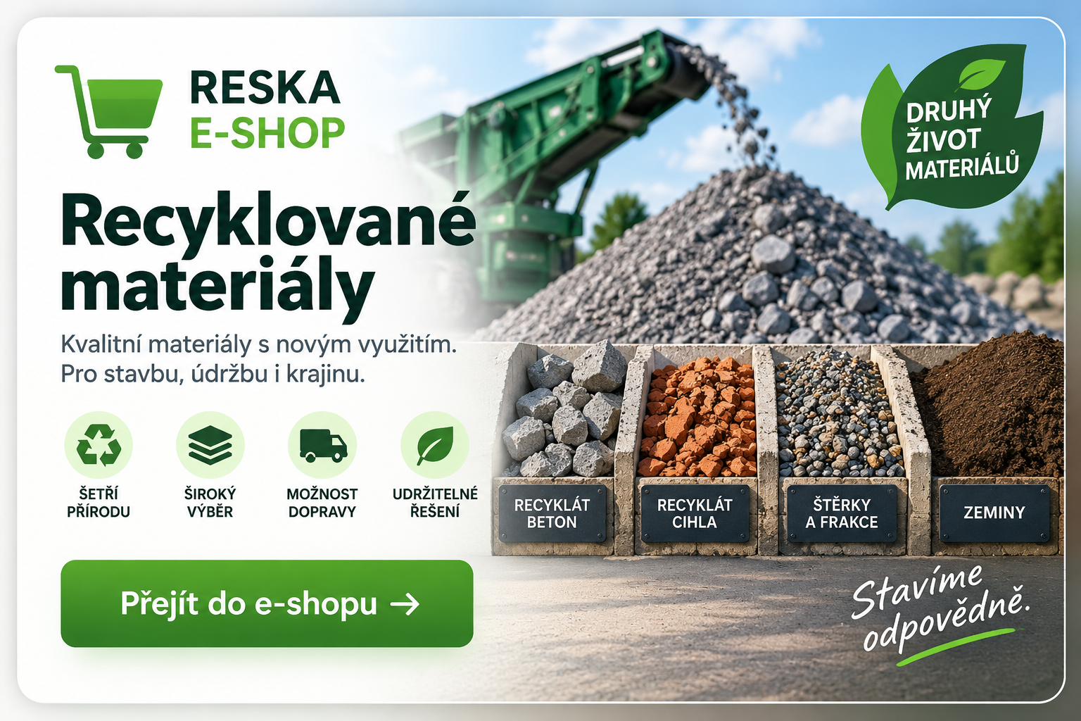 RESKA e-shop – recyklované materiály